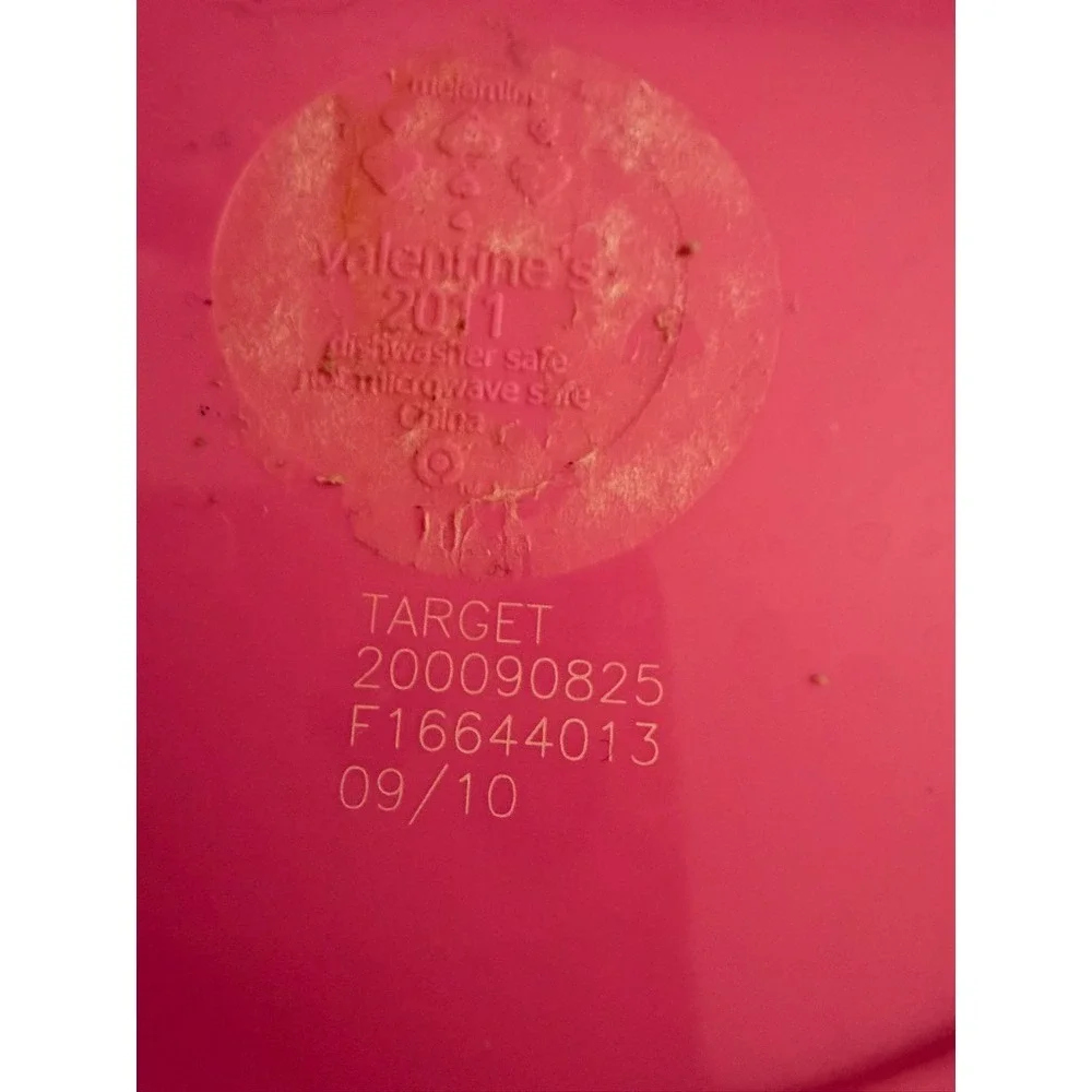Lot of 4 Kids Divided Plates & Bowls Set Target Valentine Bear Melamine Toddler